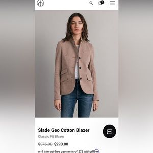 Rag & Bone Slade Jacket / Blazer Sz 6